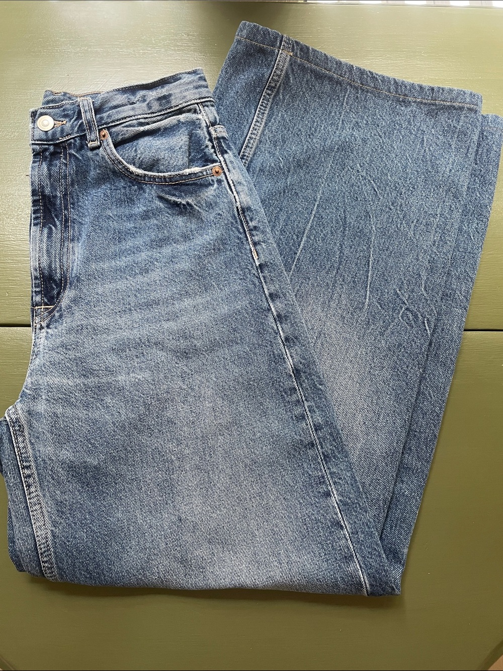 Zara Women's Light Blue Flare Jeans